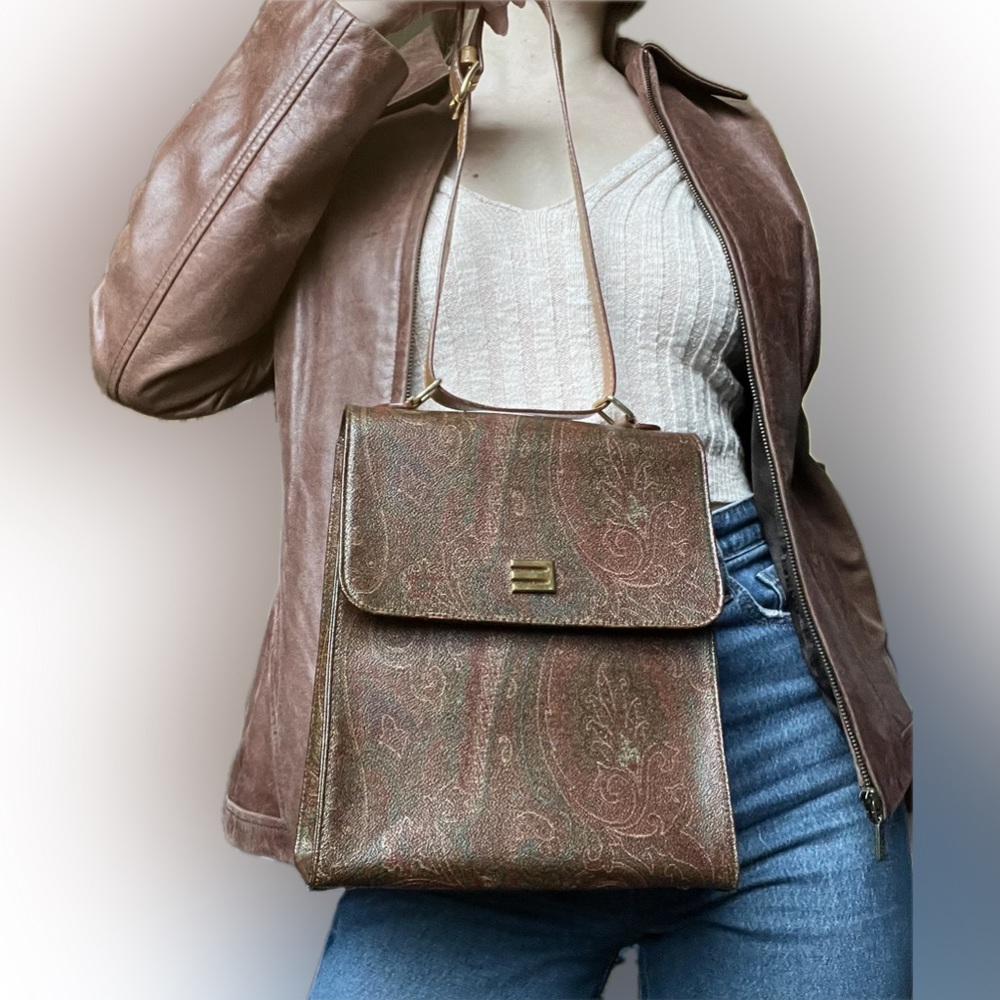EUC ETRO Vintage 1997 classic paisley authentic shoulder bag - Picture 4 of 17